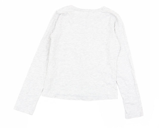 Primark Girls Grey Basic T-Shirt Size 9-10 Years