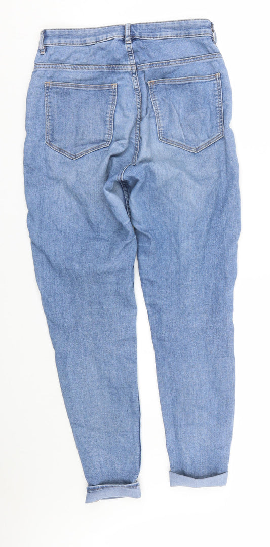 H&M Womens Blue Denim Straight Jeans Size 10 L27 in