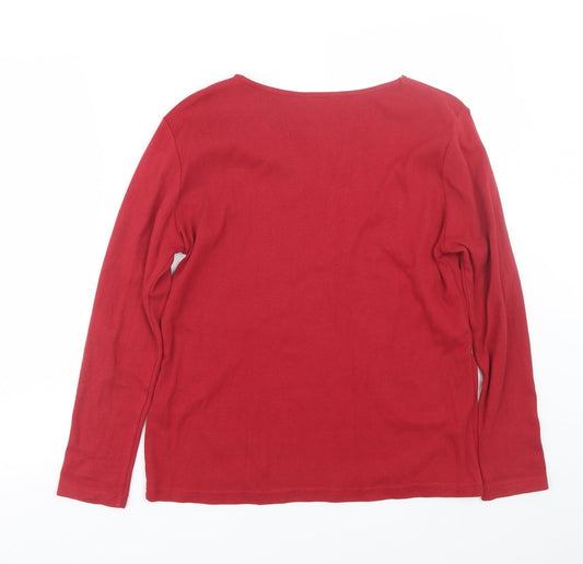 Anna rose Womens Red Basic T-Shirt Size M