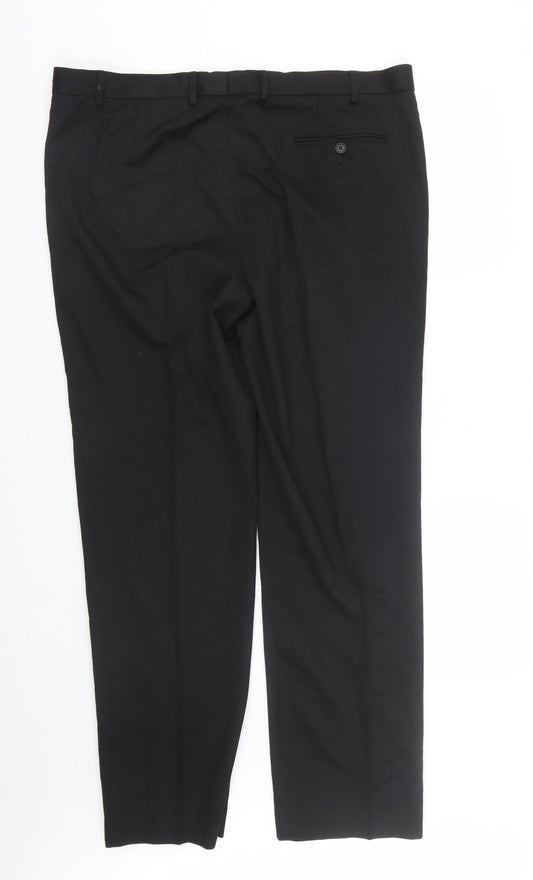M&S Womens Black Trousers Size 40 L30 in