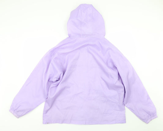 Rainy Days Womens Purple Rain Coat Jacket Size M