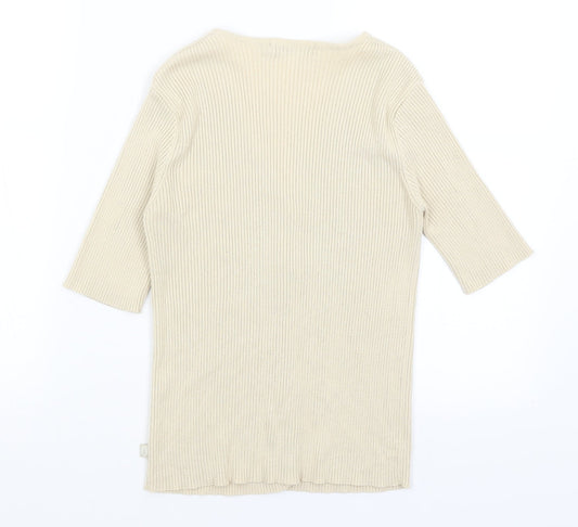 S Oliver Womens Beige Cardigan Jumper Size 8
