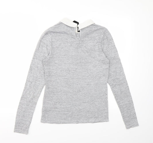 TEMT Womens Grey Pullover Jumper Size S