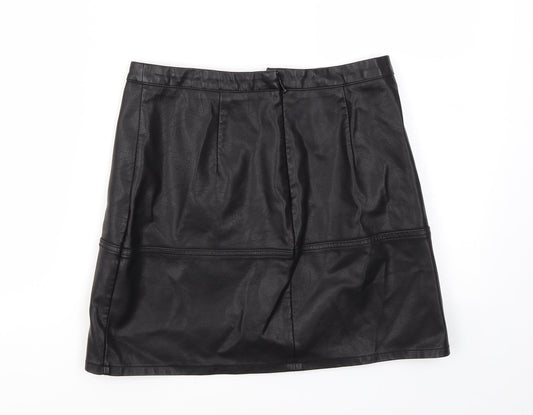 New Look Womens Black A-Line Skirt Size 10
