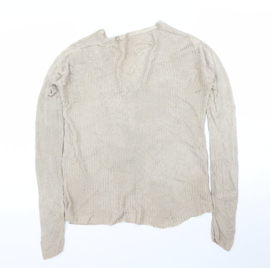 New Look Womens Gold Cardigan Jumper Size 10