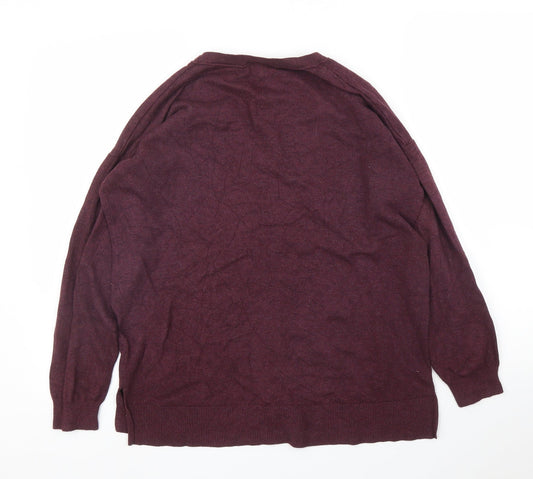 Papaya Mens Purple Pullover Jumper Size M