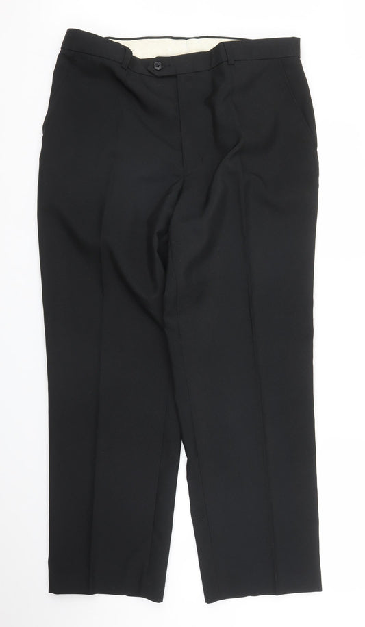 Preworn Mens Black Trousers Size 34 in L29 in