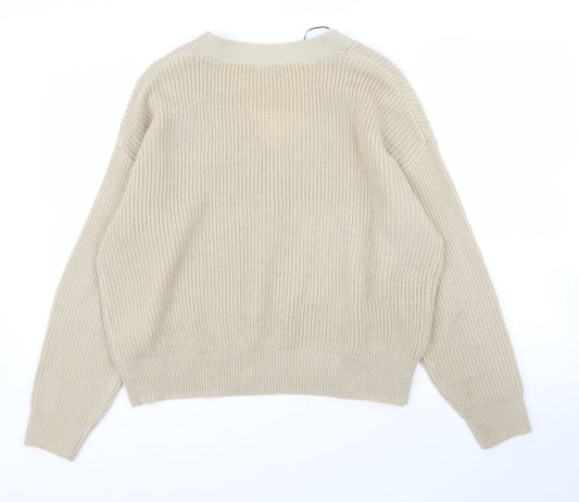 H&M Womens Beige Pullover Jumper Size S