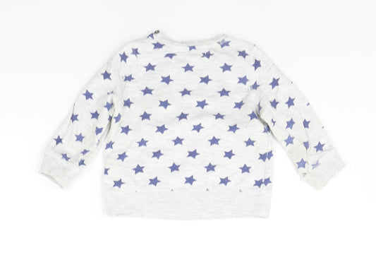 pep&CO Baby Grey Geometric Pullover Jumper Size 18-24 Months