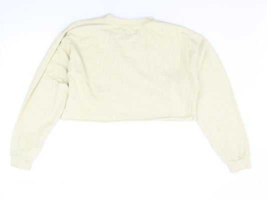 PRETTYLITTLETHING Womens Yellow Pullover Jumper Size S