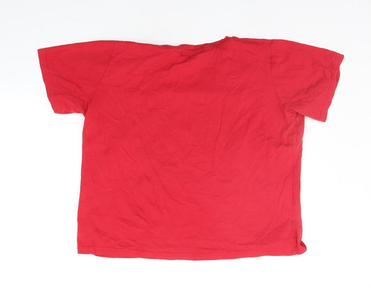 Preworn Womens Red Basic T-Shirt Size L
