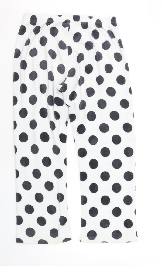 Primark Girls White Polka Dot Top Pyjama Pants Size L
