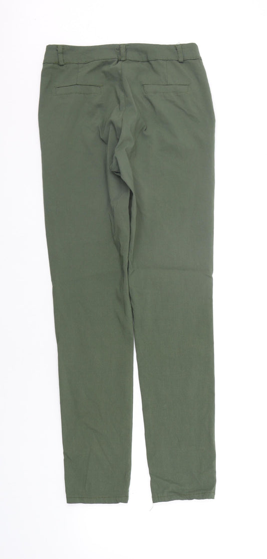 Preworn Womens Green Houndstooth Trousers Size L L28 in