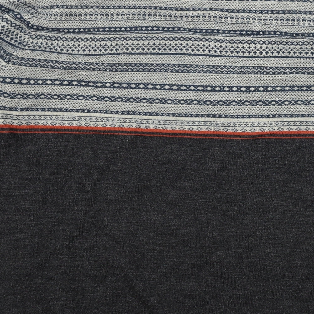 Cedar Wood State Mens Grey Geometric Pullover Jumper Size XS