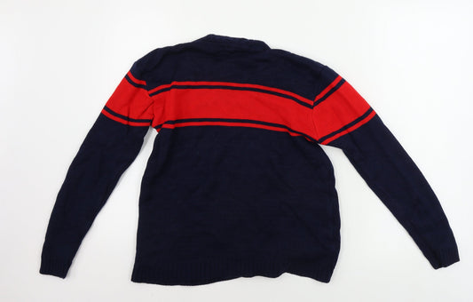 Boohoo Mens Blue Pullover Jumper Size M