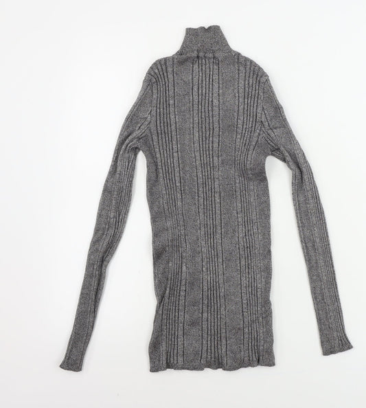 Marks and Spencer Womens Grey Henley Jumper Size 8