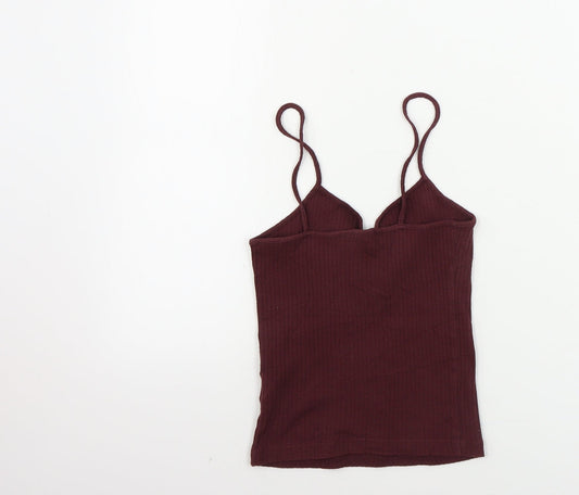 Topshop Womens Brown Basic Tank Size 6