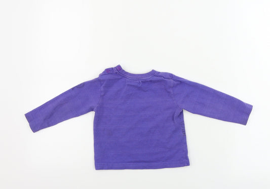 Boy Star Boys Purple Basic T-Shirt Size 12 Months