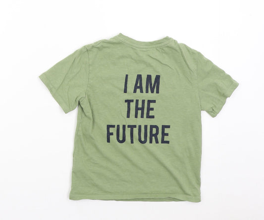 La Redoute Boys Green Basic T-Shirt Size 6 Years - I am the Future