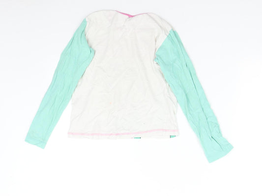 Preworn Girls Multicoloured Solid Top Pyjama Top Size 7-8 Years - Mermaid