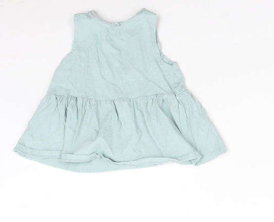 Pep&Co Girls Green T-Shirt Dress Size 3-4 Years