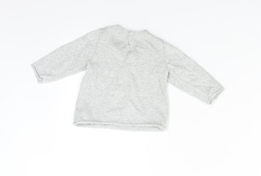 Mothercare Baby Grey Knit Pullover Jumper Size 3-6 Months - Reindeer