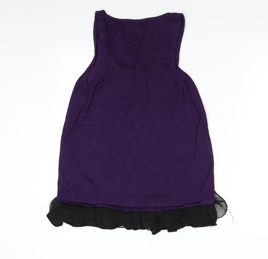 Tsega Womens Purple Knit Tunic Tank Size M