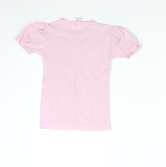 Mothercare Girls Pink Basic T-Shirt Size 8 Years
