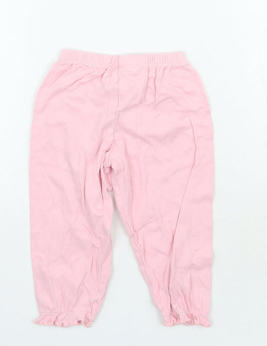 Mothercare Girls Pink Sweatpants Trousers Size 2 Years