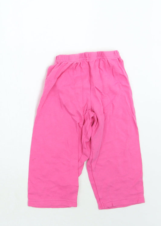 Mothercare Girls Pink Sweatpants Trousers Size 2 Years