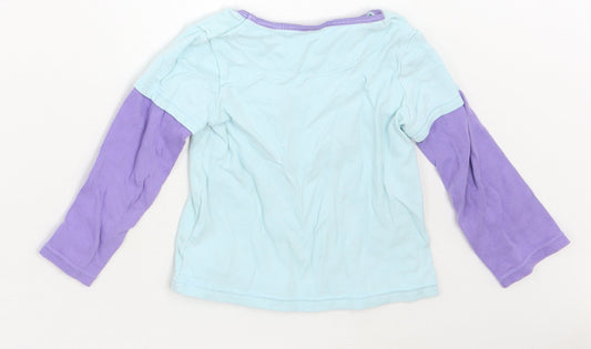 Mothercare Girls Purple Basic T-Shirt Size 2 Years