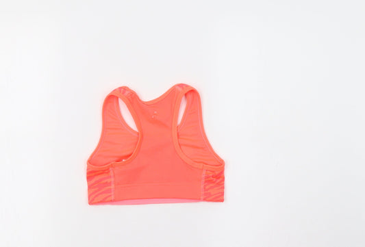 H&M Girls Orange Animal Print Cropped Tank Size 10-11 Years