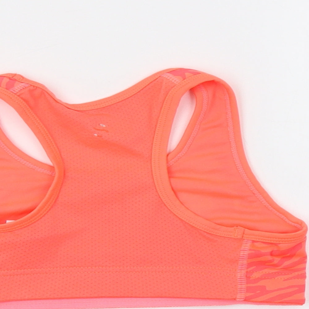 H&M Girls Orange Animal Print Cropped Tank Size 10-11 Years