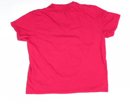 Disney Mens Red T-Shirt - Current Mood - Grumpy