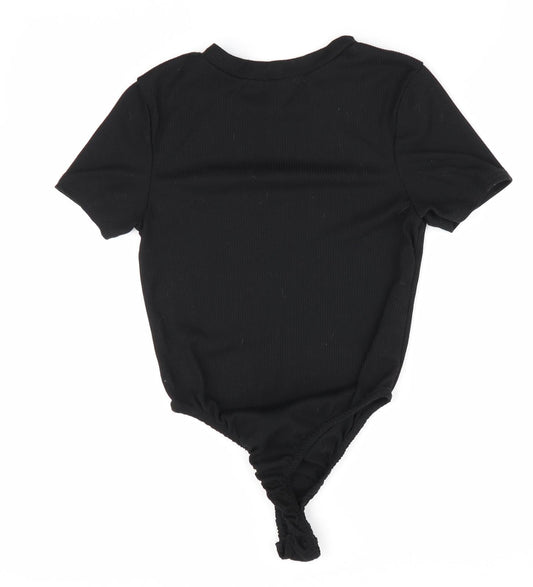 Boohoo Womens Black Bodysuit One-Piece Size 10
