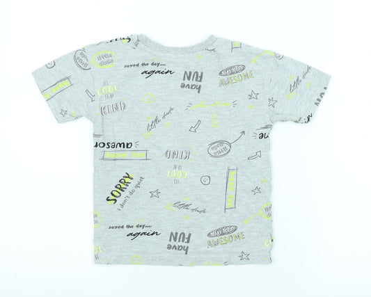George Boys Grey Spotted Basic T-Shirt Size 2-3 Years