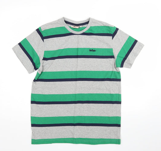 Lee Cooper Mens Multicoloured Striped   T-Shirt Size S