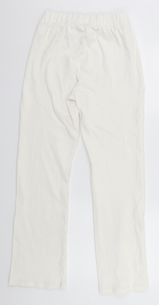 Boohoo Womens White Trousers Size 12 L26 in
