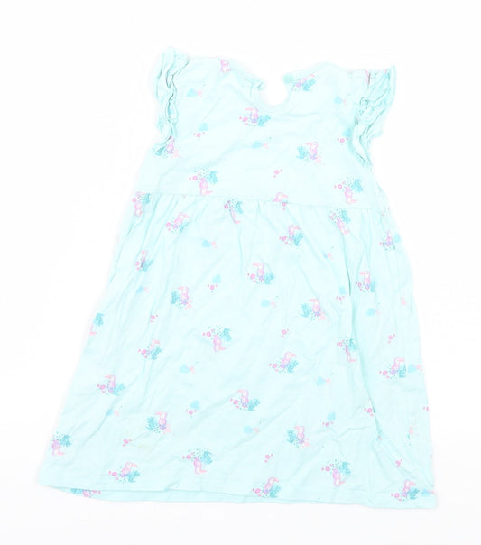 George Girls Green Animal Print A-Line Size 18-24 Months - Birds