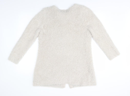 viz a viz Womens Beige Cardigan Jumper Size 8