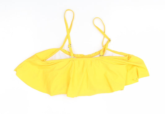 Preworn Womens Yellow Cropped Blouse Size S