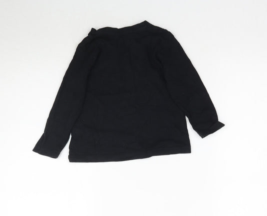 Primark Boys Black Basic T-Shirt Size 2-3 Years - Dinosaur Roarsome