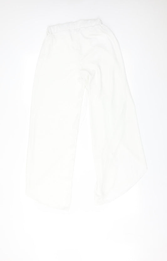VESTIDOS Womens White Trousers Size S L28 in