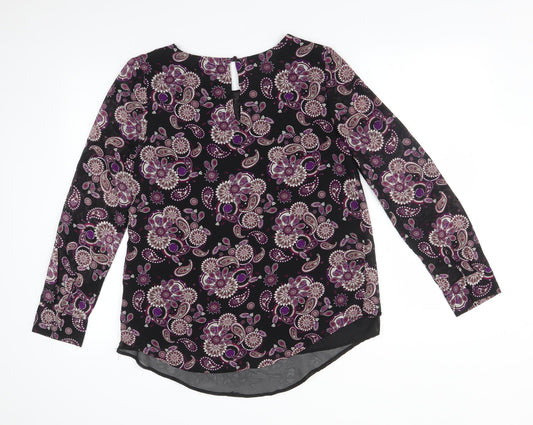 MIRUMI Womens Multicoloured Paisley Basic Blouse Size 10