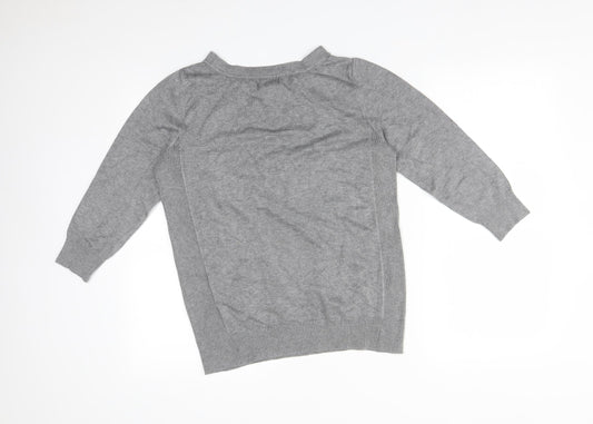JOSEPHA Womens Grey Basic T-Shirt Size M