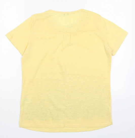 NEXT Womens Yellow Basic T-Shirt Size S