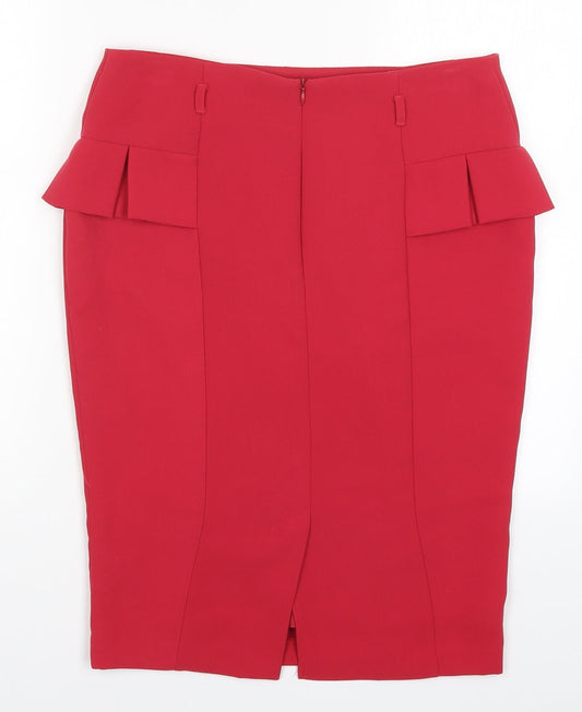 Papaya Womens Red Straight & Pencil Skirt Size 12