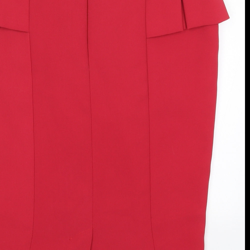Papaya Womens Red Straight & Pencil Skirt Size 12