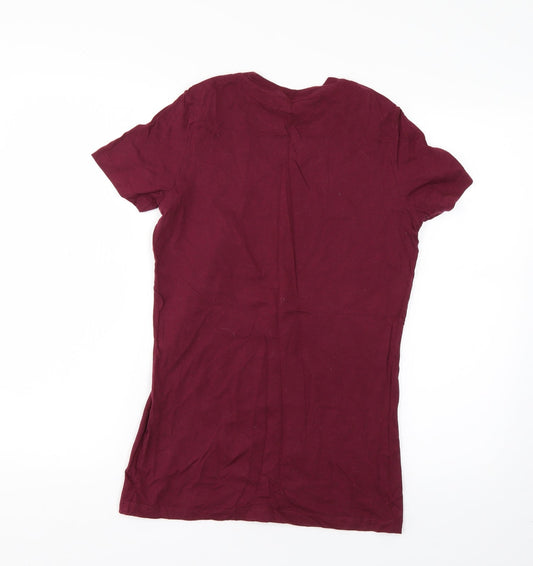 Bella Womens Purple Basic T-Shirt Size L