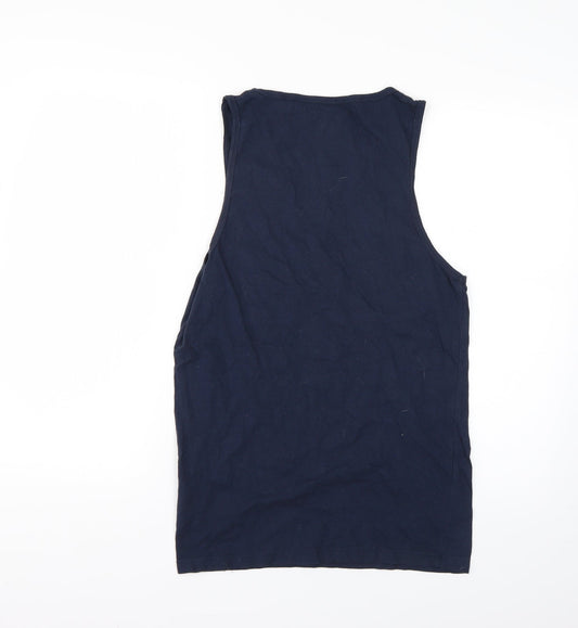 contemporary Mens Blue T-Shirt Size M